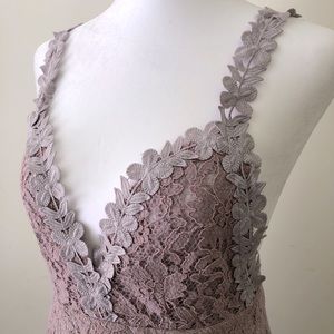 Lilac/mauve lace cami dress, size 0-2